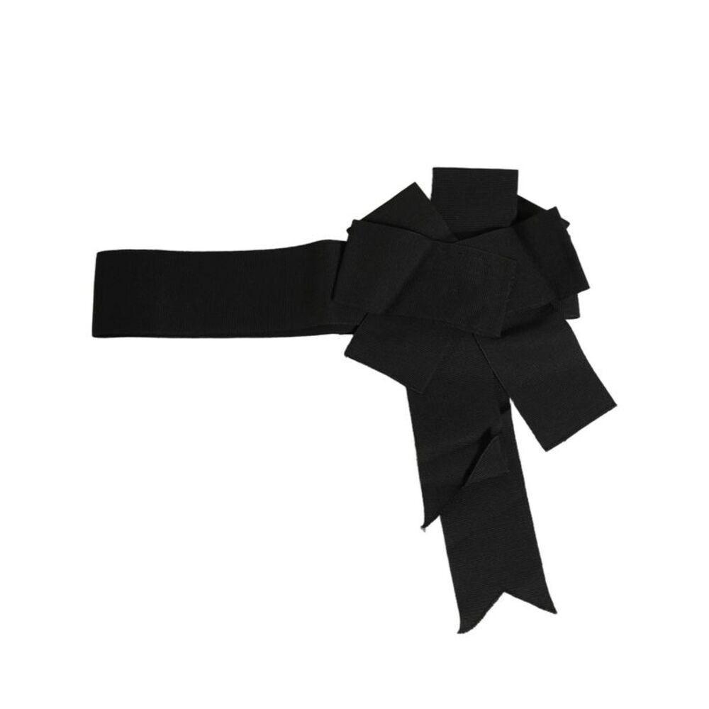 Dolce & Gabbana Black Cotton Wrap Around Tie Cintura Women's Belt